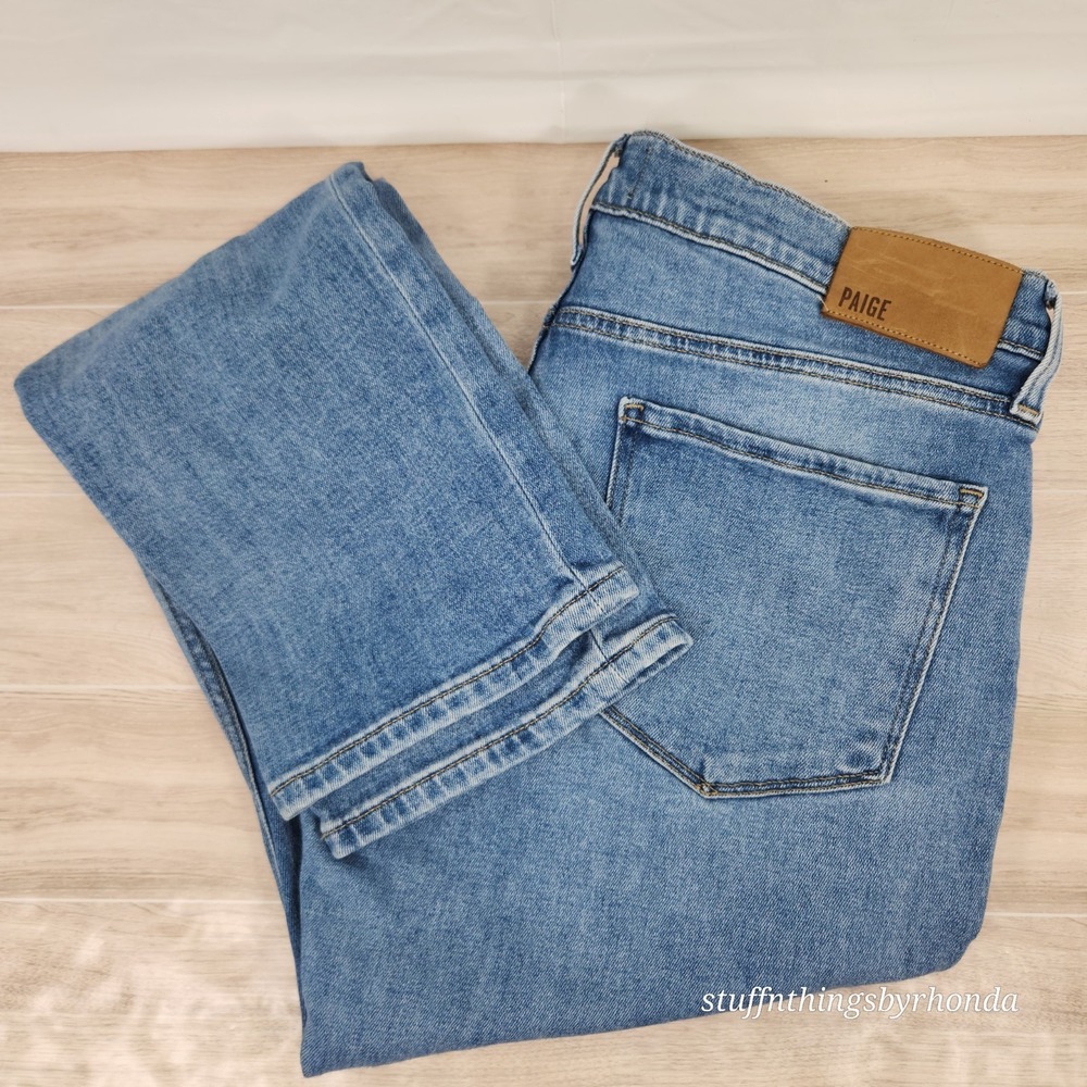Paige Women's Federal Mid Rise Straight‎ Leg Jeans ~ Actual Measurements 33"x31"